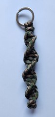 550 Paracord Keychain ID Lanyard Knife Multitool USA DNA Spiral