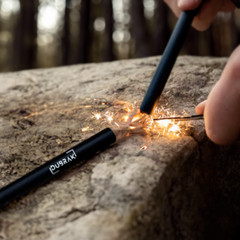 Dubrak Long Lasting Fire Starter Tinder Rope Set (x5) + Bellow for Camping