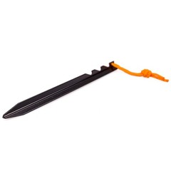 12 Pack Aluminum Alloy Tent Stakes Pegs Ground Pegs with Black Camping Cord