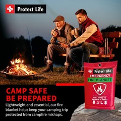 Protect Life Saving Fire Blanket (Pack of 1), 1)