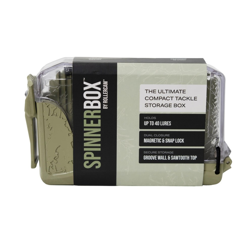 Rollercam SpinnerBox Compact tackle 6.5 x 4.25 x 1.75 inches, Tactical Green