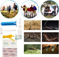 Snake Bite Kit, Bee Sting Kit, Emergency First Aid Supplies, Venom Extractor Suc