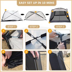 Screen House Room 11 x 11 ft Mesh Net Tent Portable Canopy Gazebo