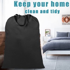 LOLOMLO Extra Large Canvas Laundry Bags with Handles & X-Large, Black