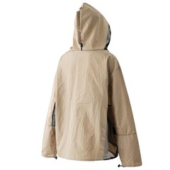 Fabric & Mesh Mosquito Jacket with Adjustable Hood & Storage Pocket, Lightwei…
