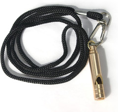 Brass Survival Whistle 125 Db Loud Emergency Whistle with Lanyard for Hiking C