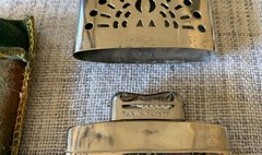 Decorative Vintage Peacock Peterson’s Handwarmer Original Green Velvet Pouch