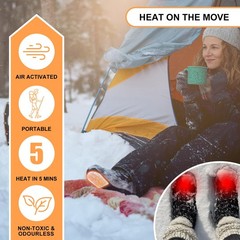 WORLD-BIO Toe Warmers with Adheasive – Long Lasting Safe 7 x 9.5 cm, white