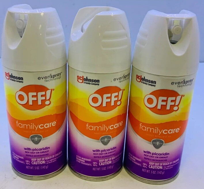 3pk OFF! Family Care Insect Repellent VIII Picaridin Spray Deet-Free 5 oz