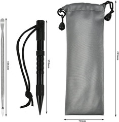 14Pcs Paracord Stitching Set Stainless Steel Lacing Needles FID Knotter