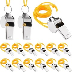 304 Stainless Steel Whistles Bulk, Waterproof Whistles with Lanyard for Indoo…