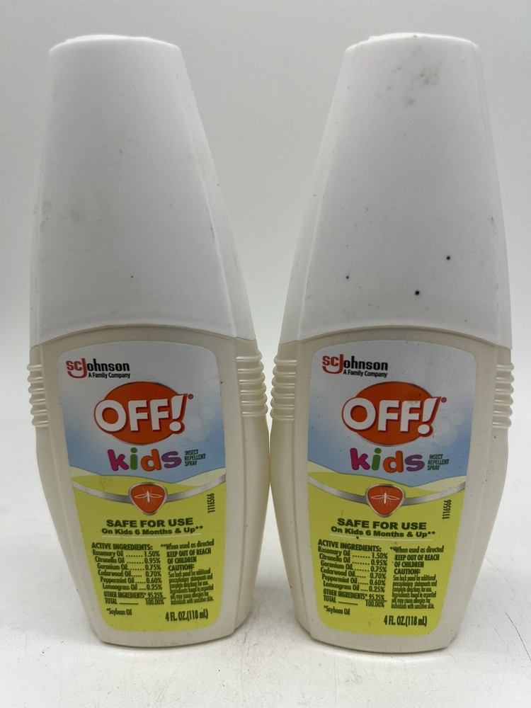 (2) Off! Insect Repelant Spray for Kids Camping Travel Mosquitoes Ticks 4oz