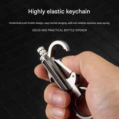 (Fuel Not included) 3-ln-1 Lighter Keychain Bottle Opener, Outdoor Fire Starter