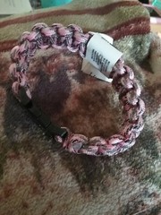 Paracord Bracelet 9″ Heavy Duty Bracelet Black,Pink White New