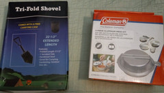 Lot Of 12 Pieces Mostly New Survival Hunting Camping Gear Stove Shovel Knife Etc