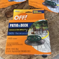 Lot of 3 ~OFF! Patio & Deck Mosquito Coil IV Country Fresh Scent 6 Coil Refills