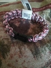 Paracord Bracelet 9″ Heavy Duty Bracelet Black,Pink White New
