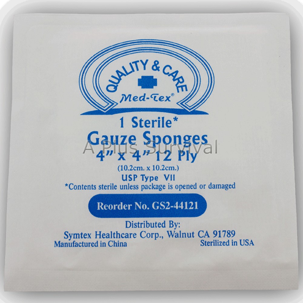 1200 Sterile Gauze Pads 4″x4″ Hospital Triage First Aid Emergency Survival Kits