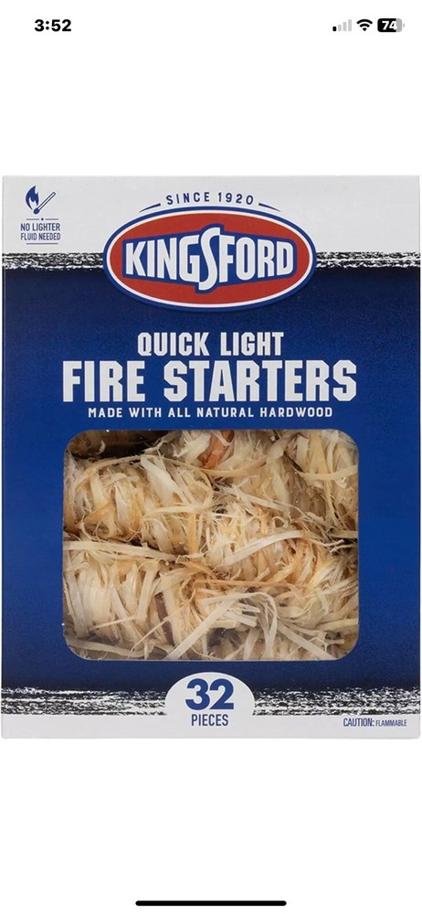 Quick Light Fire Starters | Wooden Fire Starters Made with All Natural Hardwood