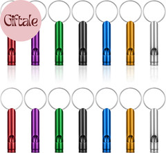 35 Pcs Whistle Keychain, Aluminum Extra Loud Emergency Safety Whistles with Key