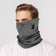LANLFY 2pcs Flame Resistant Face Mask for One Size, Paisley 1pc & Grey