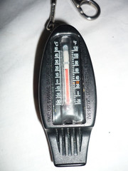 Coghlans Keychain 4 in 1 Whistle Magnifier Compass Thermometer Survival