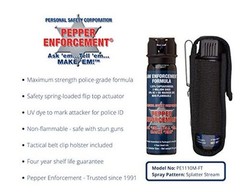Splatter Stream Pepper Spray for Self Defense, 4 Stream Pepper Spray & Holster