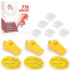 Whistle with Lanyard and Mouth Grip, Super Loud Sports Whistles, Perfect for …