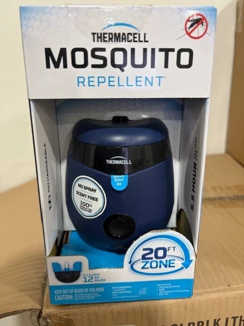 LOT THERMACELL RECHARGEABLE MOSQUITO REPELLENT 20ft COVERAGE SCENT & DEET FREE
