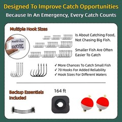 Pocket Survival Fishing Kit,Emergency Tackle Box,Camping&Hiking