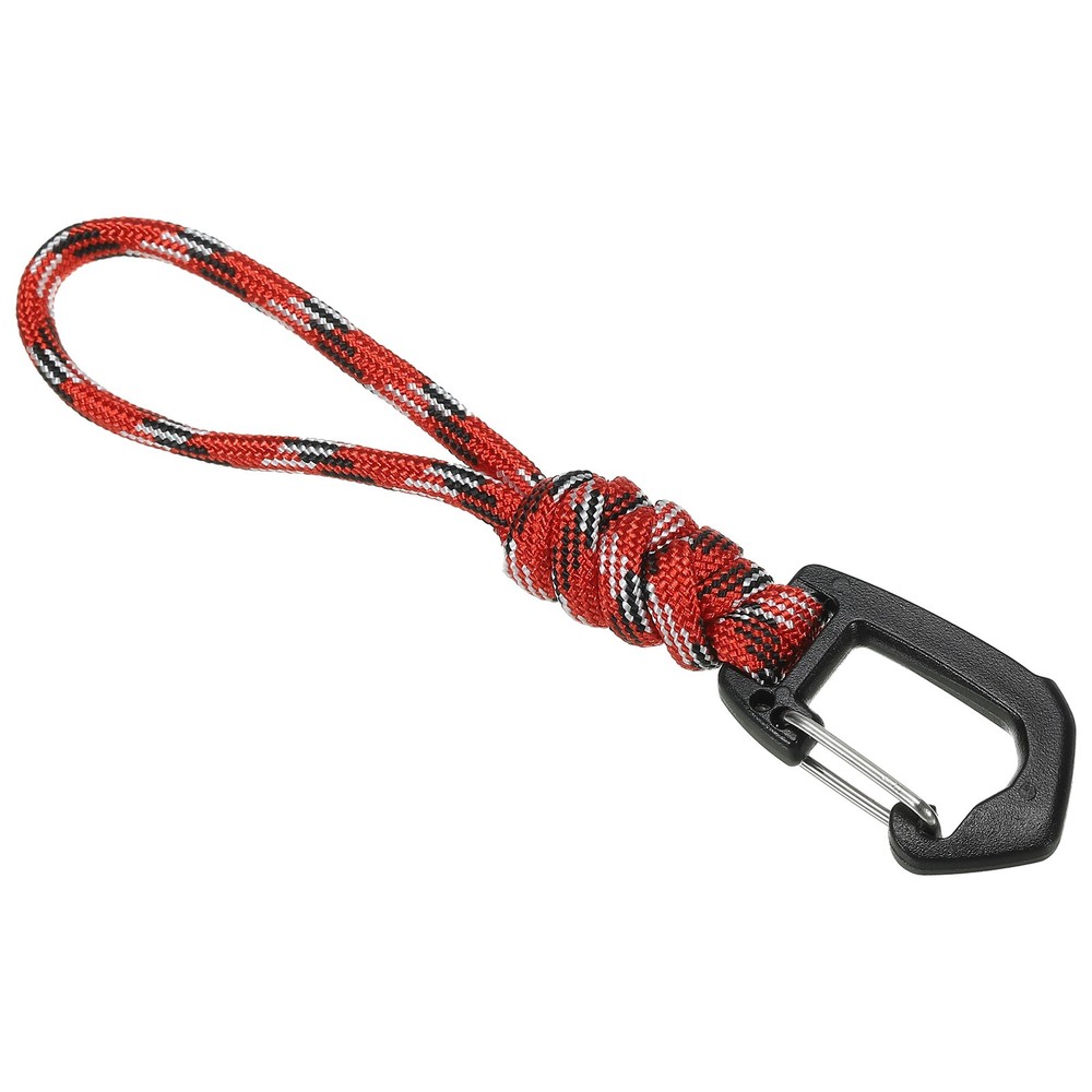 Badge Lanyard 4.7 Inch, Necklace Keychain Cord Metal Clasp Hook, Camo Red