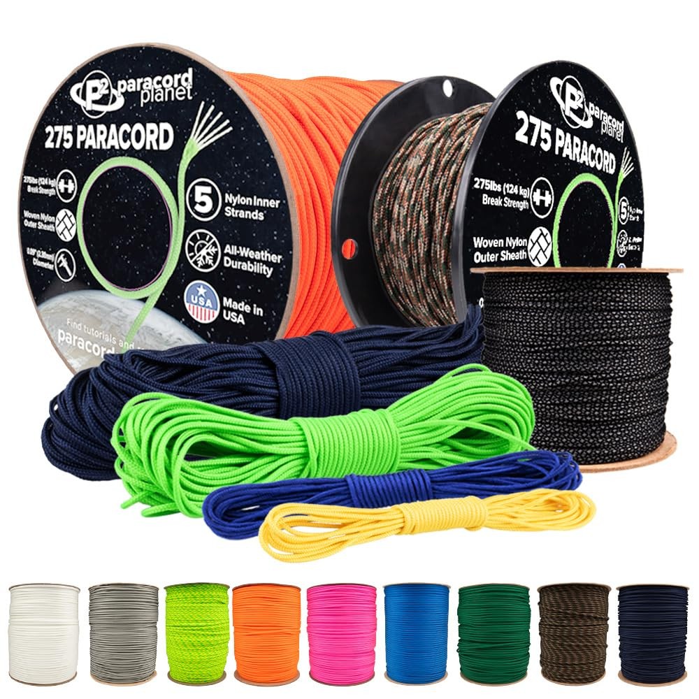 Tactical 5-Strand Nylon Core 275-LB Tensile Strength Paracord Rope 3/32 Inch …