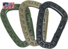 Paracord Planet Tactical Carabiner Keychain 6 Pack – Durable Plastic Carabiners