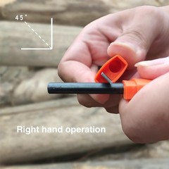 2Packs Ferro Rod Fire Starter for Camping, Ferrocerium Flint and Striker Surviva