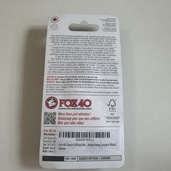 New Fox40 – Classic 115db Official Referee Pealess Whistle NIP Including Lanyard