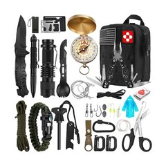 Survival Kit, 32 in 1 Professional Emergency Survival Gear Equipment Tools Fi…