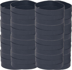 Foshine Tactical Rubber Bands Size #84,Elastic Band Black 50Pcs Heavy Duty Wide
