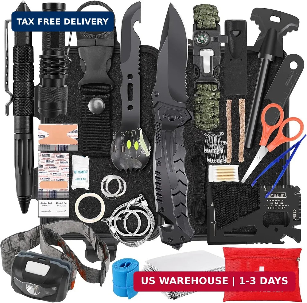 PIXATO Survival Kits, Survival Gear and Equipment 116-in-1, Emergency Kit with F