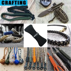 Paracord Nylon Rope Black 200ft with 7-Strand Core, 10 Colors and 50/100/200 …