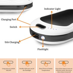 Standard Pocket Hand Warmers 10000mah Rechargeable USB Handwarmer/Power Bank US