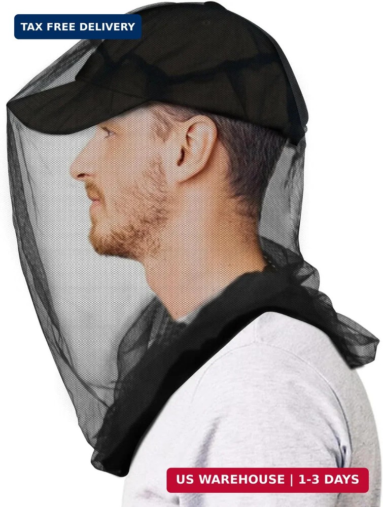 tupi Premium Mosquito Head Net Mesh, 2 Pack Bug Face Net for Fly & Mosquito Prot