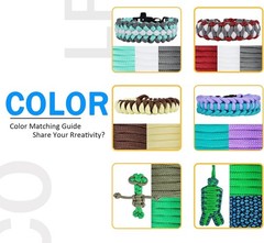 Paracord 550 Combo kit 24 Colors 10ft Paracord Rope W/ Instruction Multifunction