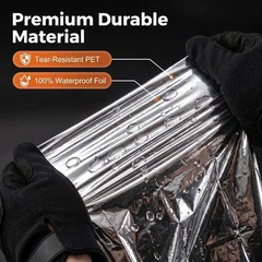 Emergency Blankets, 12 Pcs Outdoor Survival Insulated Gear, Mylar Thermal Space