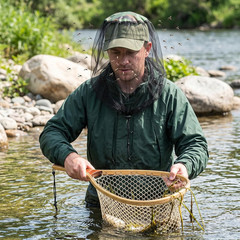 2 Pack Large Mosquito Head Net Bug Net Hat Hiking Camping Fishing Gardening |…