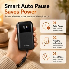Rechargeable Hand Warmers 2 Pack, Electric Pocket 2Pack, Matte Black