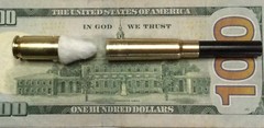 270 WIN Bullet fire starter, Ferro Ferrocerium Rod BUILT IN TINDER STORAGE