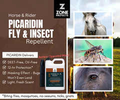 Zone Protects Horse & Rider Fly Insect, Picaridin Insect Repellent; Gallon
