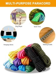24 Pieces 10 Feet Paracord Cord 550 Multifunction Paracord Bracelet Rope Craftin