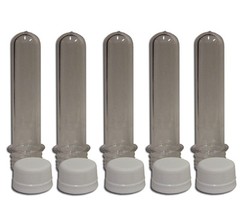 Cache Tube 5 pack Clear Waterproof Storage Container Baby Soda Bottle Preform
