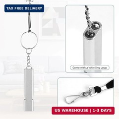 Emergency Whistles, 3-Pack Safety Survival Whistles with Lanyard Keychain, Emerg